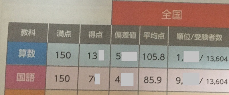 19年11月 全国統一小学生テスト 1年生 テスト準備 本番 結果 ひかりん プリンセスメーカー